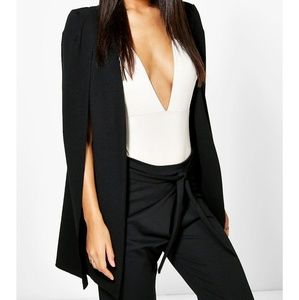 BooHoo Longline Tailored Crepe Cape NWT sz 12
